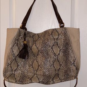 Stella & Dot Snakeskin tote